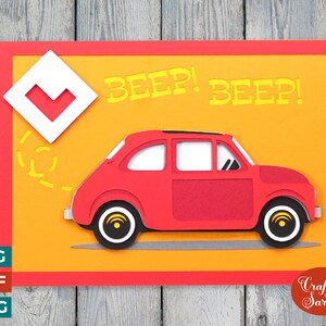 Pieptoonkaart voor rijexamen | Gelaagde rijexamenkaart SVG