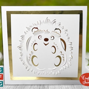 Cartão Popout Hedgehog | Cartão de felicitações "Cut & Fold" 12