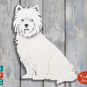 Westie Dog SVG | Layered Westie Cutting File