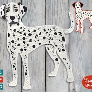 Dalmatian Dog SVG | Layered Dalmatian Cutting File