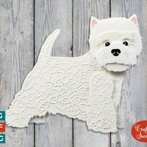 Westie SVG (Show Cut) | Layered West Highland Terrier Cutting File