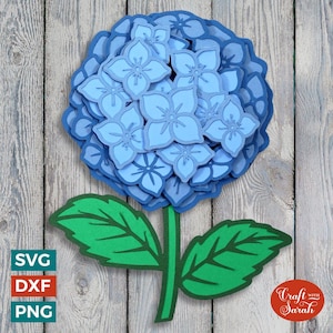 アジサイ SVG | レイヤードフラワーカットファイル