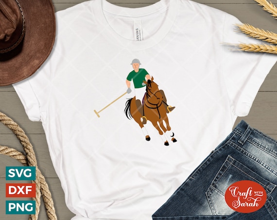 Polo Player SVG Vinyl Male Polo Horse Rider Cutting File