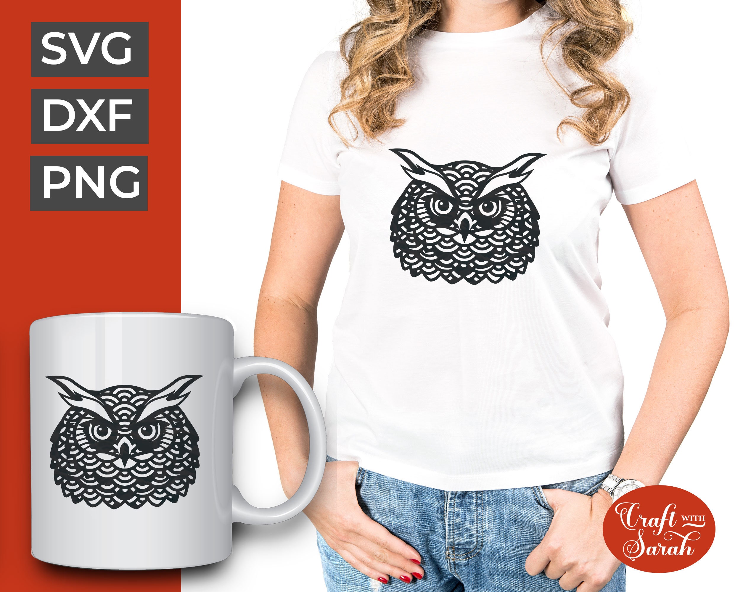 Mandala Owl Head SVG | Vinyl Owl