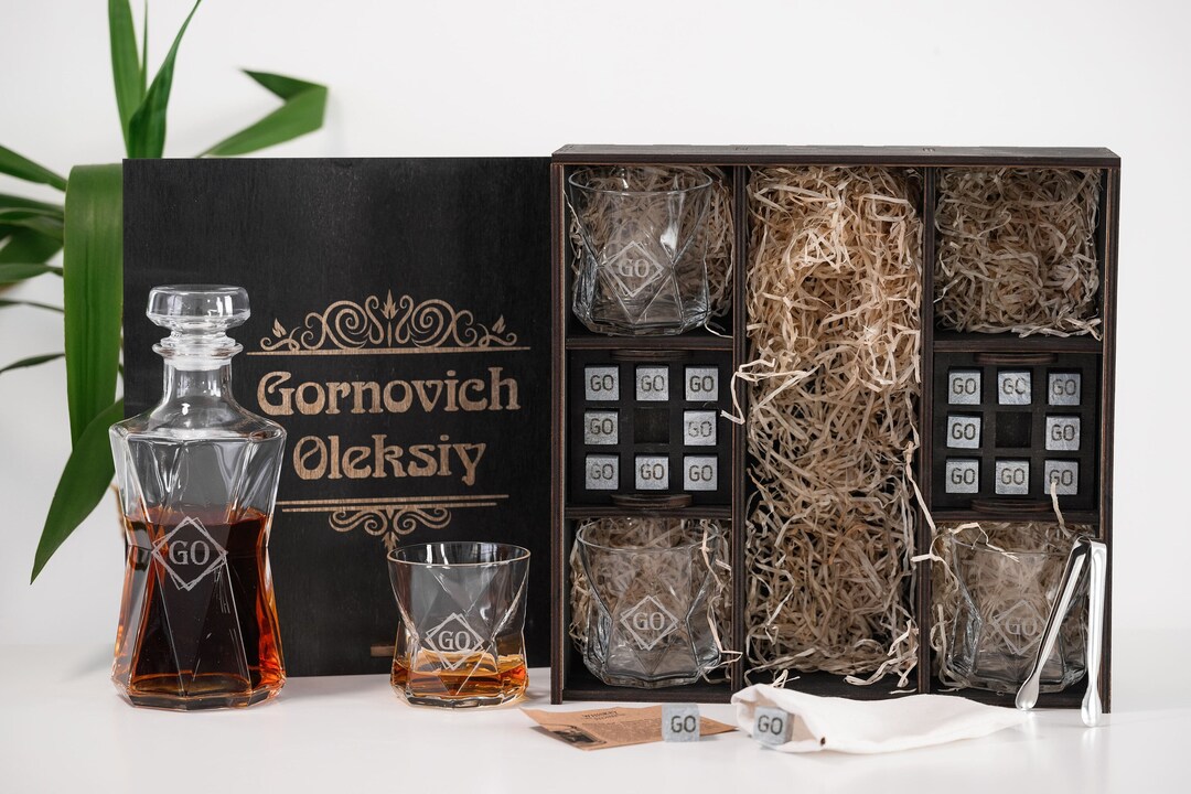 Custom Whiskey Glasses Set Unique Personalized Whiskey Glasses Set With ...