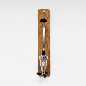 Rustic OAK Wall Whiskey Dispenser – Engraved Alcohol Dispenser for Home Bar, Bourbon Gift for Men, Handmade Whiskey Decor