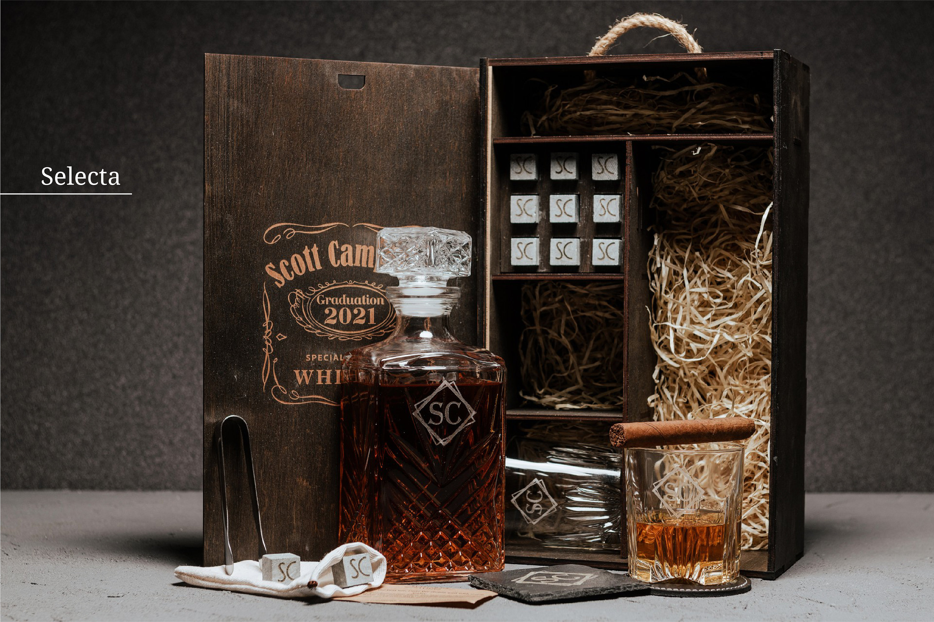 Vintage Premium Whiskey Glasses Decanter Set Serving Set for Etsy