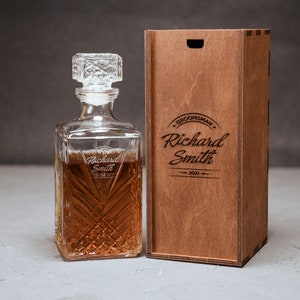 Personalized Whiskey Decanter, Engraved Whiskey Glasses Set, Coasters - Groomsmen Gifts, Groomsmen Proposal, Bachelor Party, Wedding Gift
