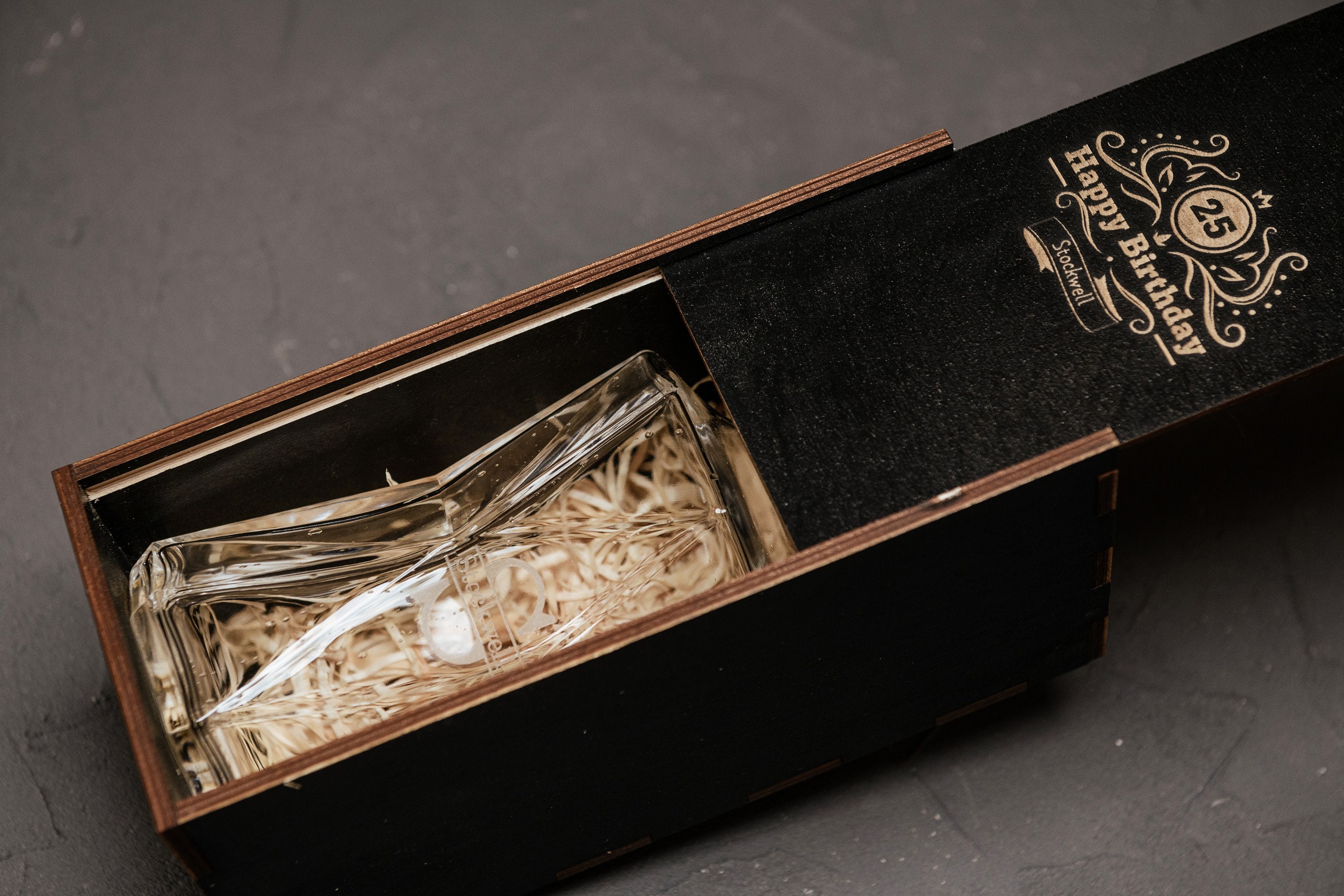 Personalized Decanter Set With Box Engraved Decanter Engraved Etsy