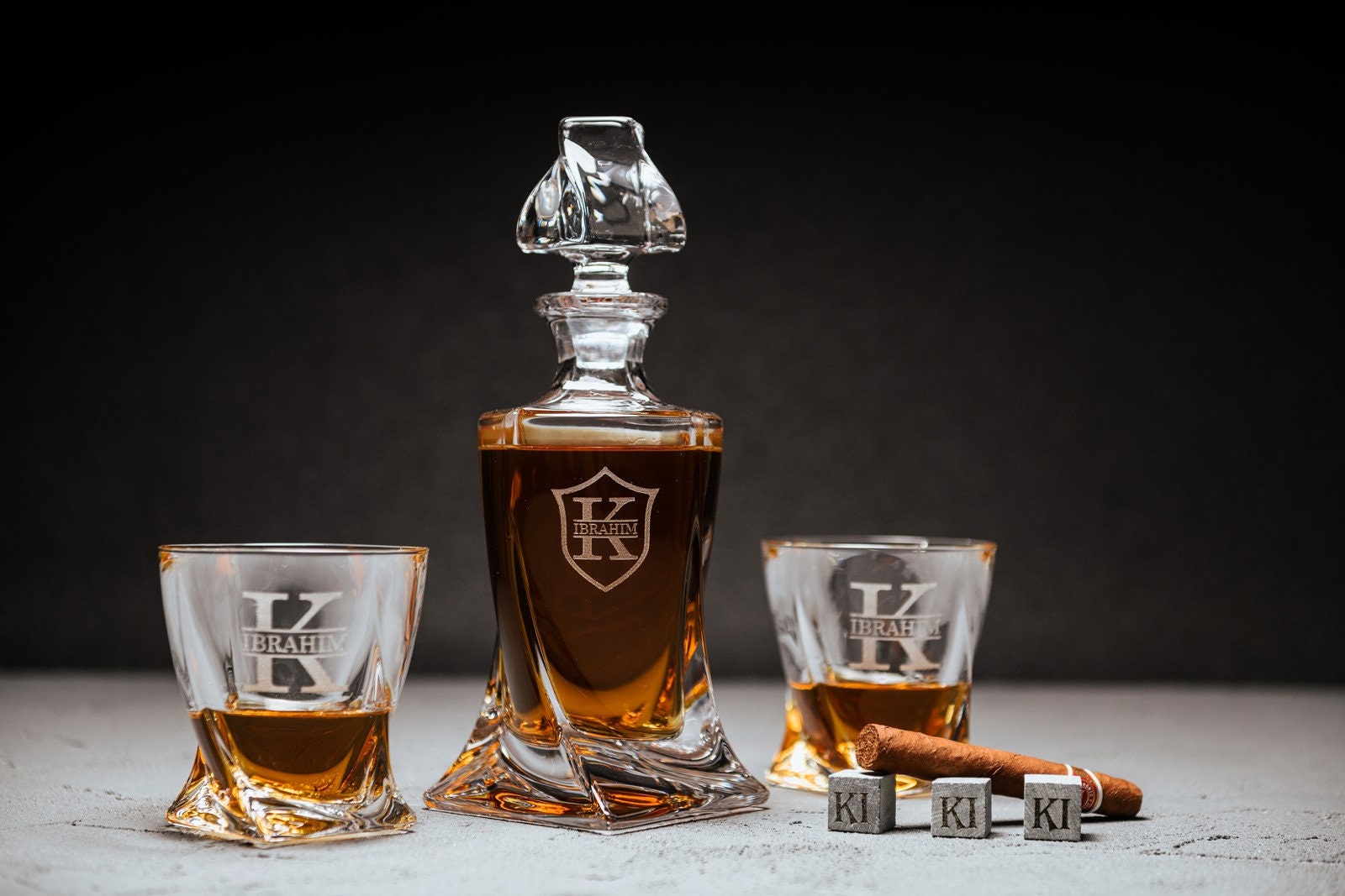 Vintage Premium Whiskey Glasses Decanter Set Serving Set for Etsy