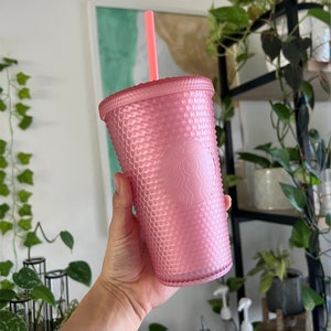Starbucks Summer 2021 Limited Edition Hot Pink Studded Tumbler 24 ounce