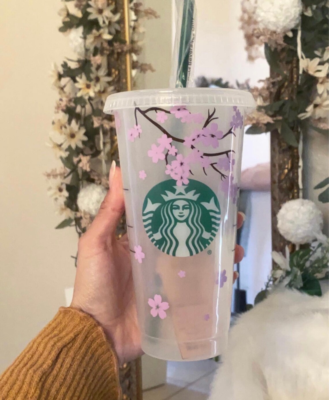 Cherry Blossom Starbucks Cup UPDATED MORE COLORS Etsy
