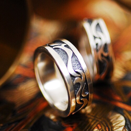 Grapevine M, Vine Wave Ring, Sterling Silver shops Ring, kpop ring, Unisex Ring, Unique Silver Jewelry, Mens Ring, Thumb Ring, Gift for Him