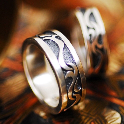 Grapevine M, Vine Wave Ring, Sterling Silver Ring, kpop ring, Unisex shops Ring, Unique Silver Jewelry, Mens Ring, Thumb Ring, Gift for Him