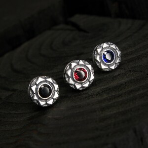 Sunlight-S1, edelsteenoorbel, zilveren oorbellen, dorpsoorbellen, Sterlingworth, Kpop-oorbel, unisex studs, dames herenoorbellen, cadeau voor mannen