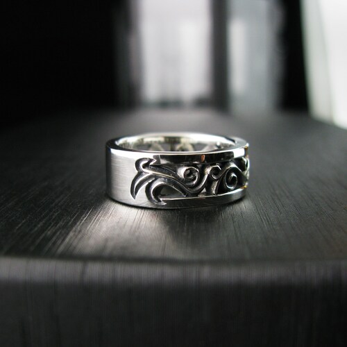 Grapevine B1, Vine Wave Ring, Sterling Silver Ring, Rustic Ring, Unisex Ring, Unique Silver Jewelry, Mens shops Ring, Thumb Ring, Gift for Him