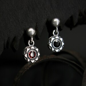 Sunlight-D1, Gemstone earring, Silver Earrings, Dorp Earrings, Sterlingworth, Kpop earring, Unisex Studs, Women Mens Earrings, gift fot men