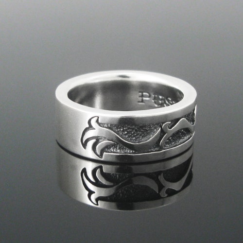 Grapevine M, Vine Wave Ring, Sterling Silver shops Ring, kpop ring, Unisex Ring, Unique Silver Jewelry, Mens Ring, Thumb Ring, Gift for Him