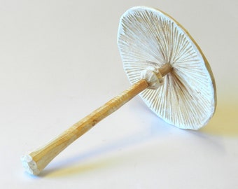 Mushroom Faux umbrella in hand-carved pine wood