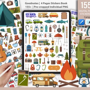 155+ Camper Travel l Vorgeschnittene digitale Planer PNG Aufkleber Bündel| Goodnotes Planer Digitale Aufkleber