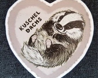 Kuscheldachs / Floof Badger (Sticker)