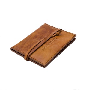 Leather Bound Wallet, Card Wallet, Card Holder, Genuine Leather Wallet, Credit Card Wallet, Slim Leather Wallet, Handmade Wrap Wallet