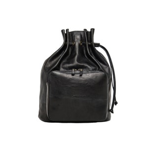 Leather Backpack / Bucket Bag, Vintage Pouch Bag, Genuine Leather Handmade Backpack, Vintage Bag, Leather Bucket Bag, Handmade Rucksack