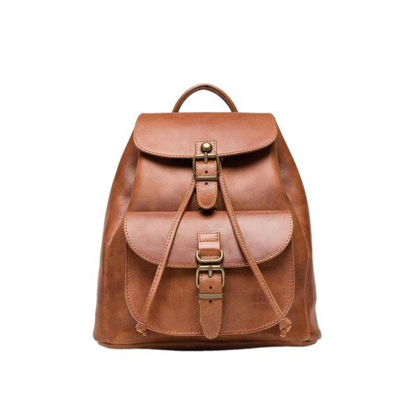 Genuine Leather Backpack Vintage Elegant Daypack Adjustable Strap Spacious 7 Handmade Moroccan Leather Backpack: Vintage Travel Daypack  main image 4