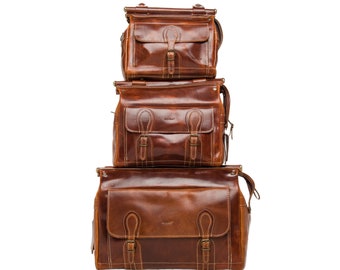 Handmade Vintage Leather Duffle Bag, Sac Voyage Travel Holdall