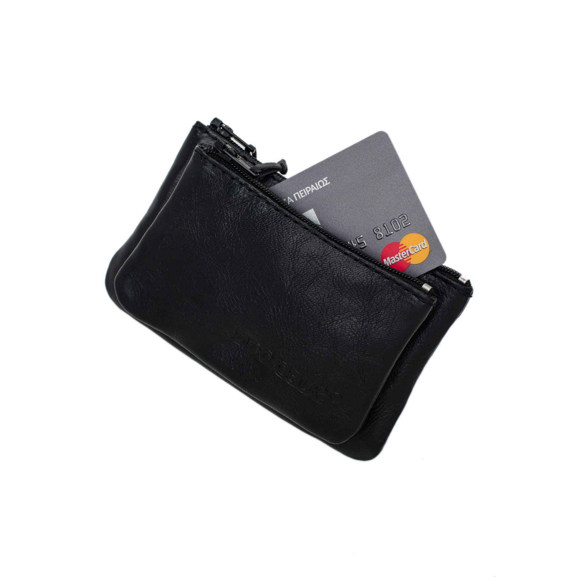 Leather Money Pouch, Handmade Zipper Wallet, Genuine Leather