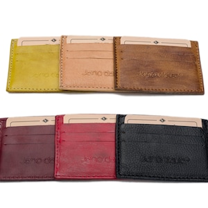 Leather Card Wallet, Card Holder, Genuine Leather Wallet, Credit Card Wallet, Slim Leather Wallet, Credit Card Holder, Handmade Wallet