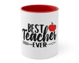 Best Teacher Ever Accent Coffee Mug, 11oz