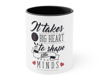 Big Heart Accent Coffee Mug, 11oz