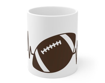 Football Heartbeat- Mug 11oz