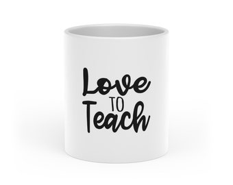 Love to Teach Heart-Shaped Mug