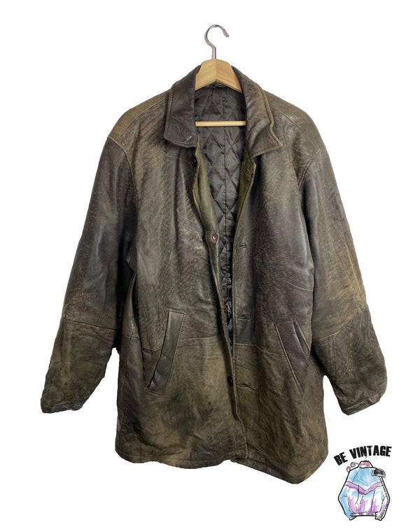 Vintage / Over Size / Leather Jacket / Leather Jacket / 80s