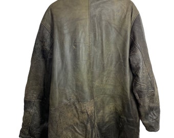 Vintage / Over Size / Leather Jacket / Leather Jacket / 80s