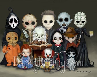 Horror Villains Art / Halloween Decor