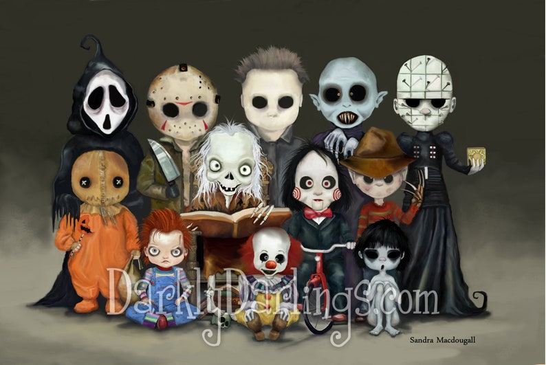 Horror Villains Art / Halloween Decor Etsy