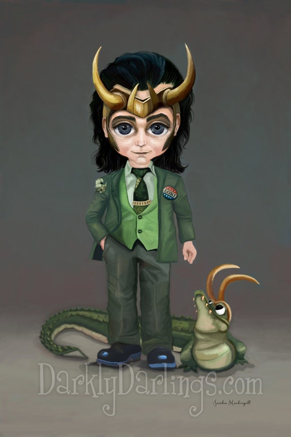Cute Loki Tom Hiddleston Fan Art / Geeky Decor - Etsy Canada
