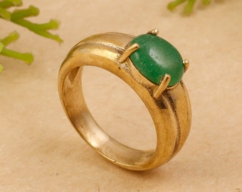 Statement Ring Promise Ring Gold Plated Brass Ring Garnet Ring Wide Band Ring Handmade Ring Buddhist Ring Buddha Face Ring