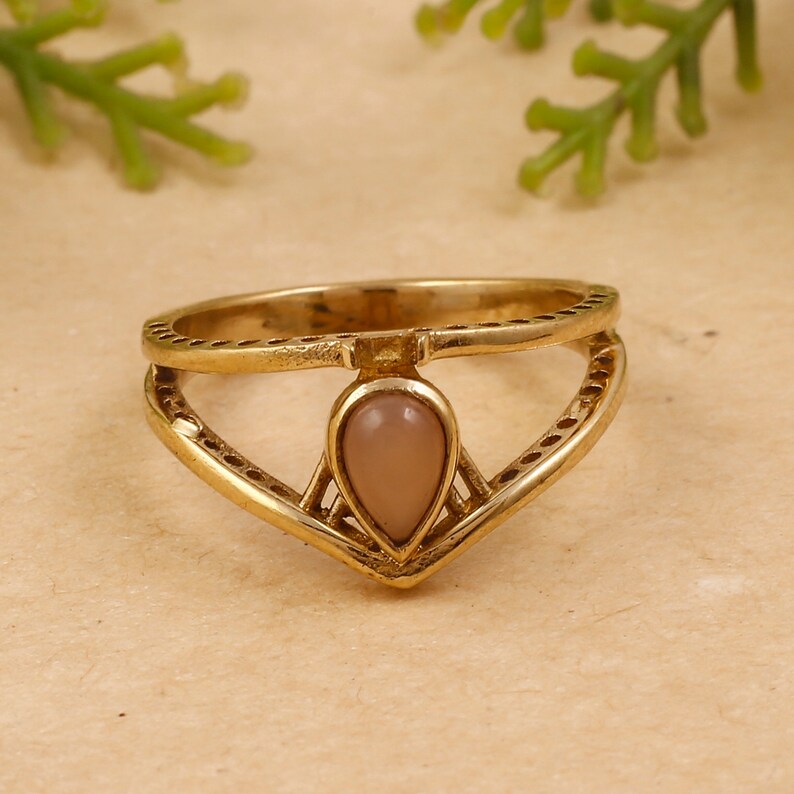 Statement Ring Promise Ring Gold Plated Brass Ring Garnet Ring Wide Band Ring Handmade Ring Buddhist Ring Buddha Face Ring