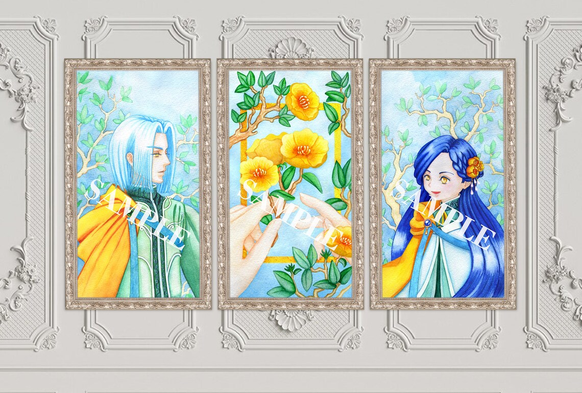 Ascendance of a Bookworm Wall Art Set of 3 Triptych for | Etsy