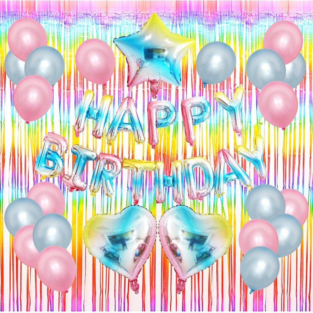 Rainbow Birthday Decorations for Kids Happy Birthday Rainbow | Etsy