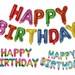 HAPPY BIRTHDAY Balloons Banner Bunting Letter Party Decoration Large 16' Self-Inflating  UK 