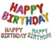 HAPPY BIRTHDAY Balloons Banner Bunting Letter Party Decoration Large 16' Self-Inflating  UK 