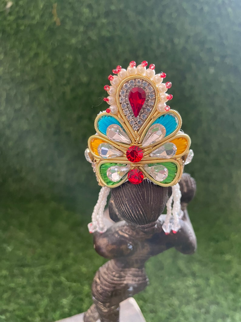 Very beautiful mukut for KRISHNA and other deity idols  / image 1