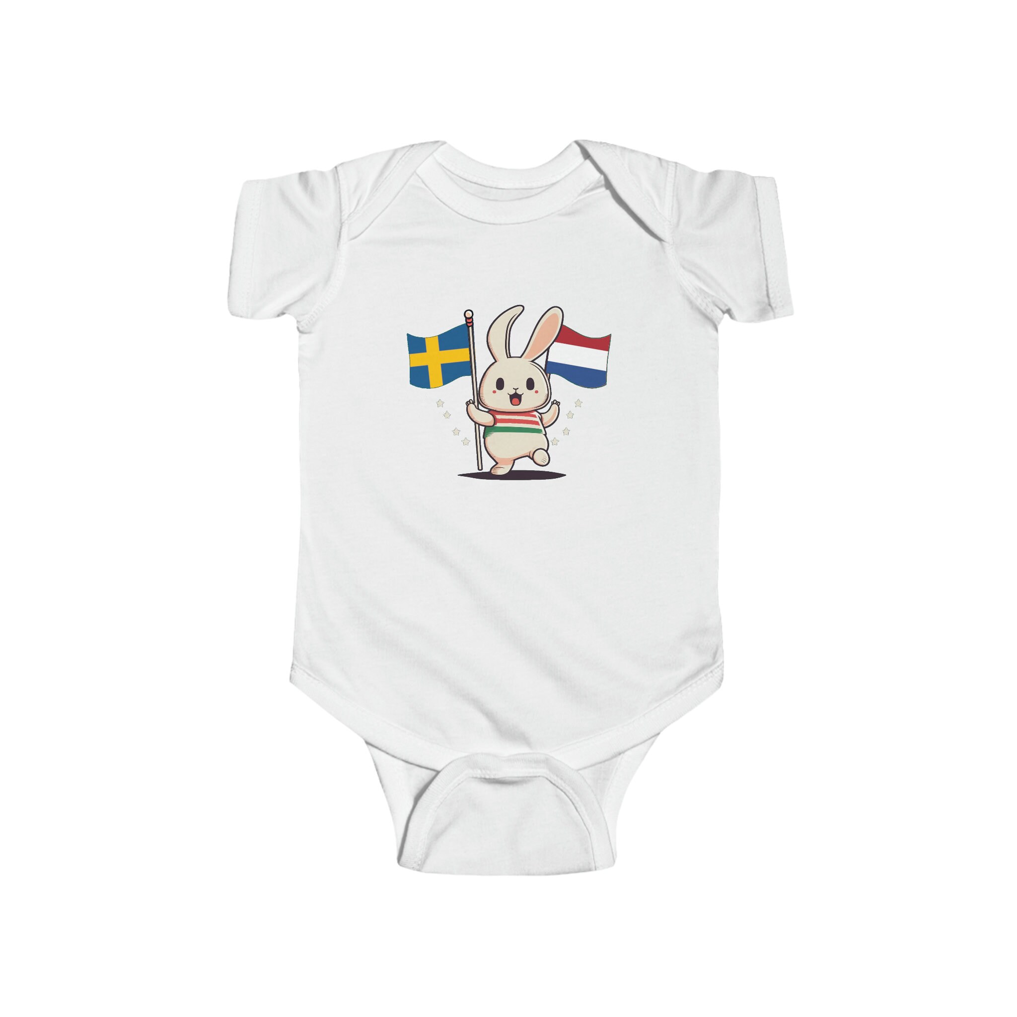 CafePress Made In America With Swedish Parts Baby Bodysuit - Cute Infant Romper Onesie
