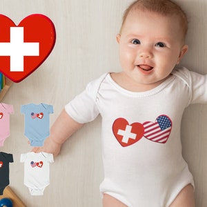 Swiss and American Bodysuit Infant Baby Romper