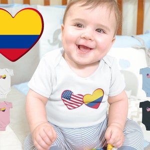 Colombia - Colombian and American Infant Bodysuit Baby Romper